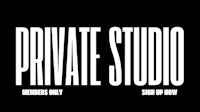 private studio logo on a black background